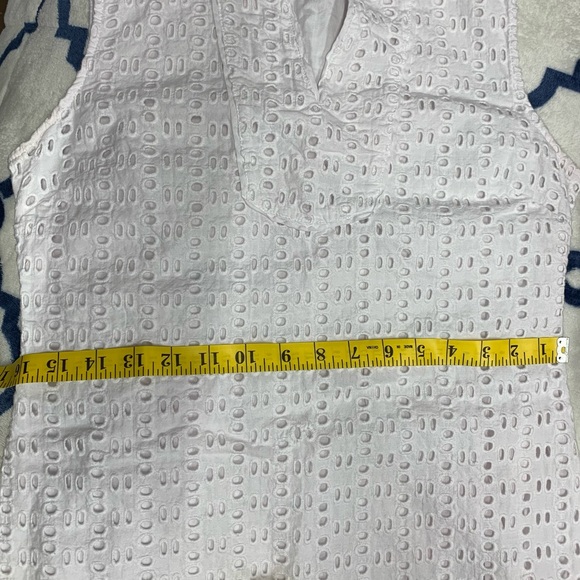 Cynthia Rowley White Sleeveless Cotton Eyelet Dress size 8 - Picture 11 of 11
